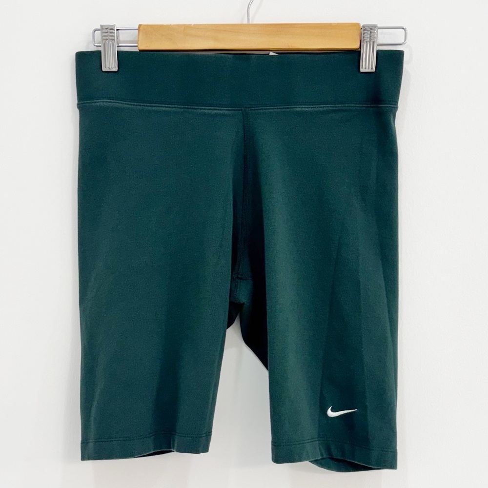 Nike Dark Green Cotton Blend Biker Shorts | Size M - Picture 4 of 7